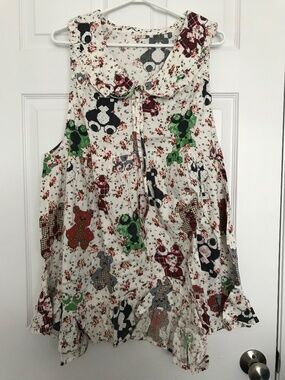 NWOT Out From Under Lottie Ruffle Collar Babydoll Sleep Dress M Cream